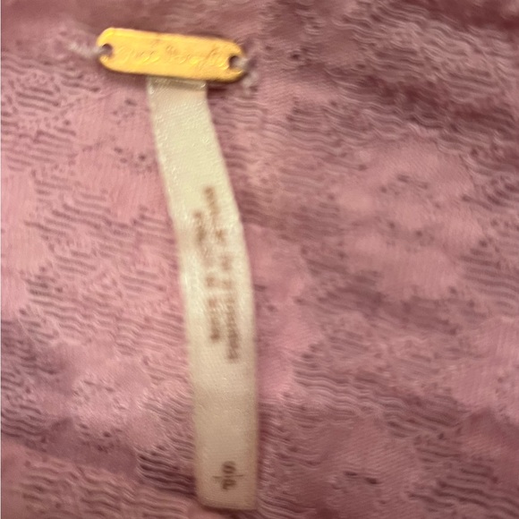 Free People Lulu Moonlit Orchid fitted Lilac Lace cotton top - Picture 7 of 10